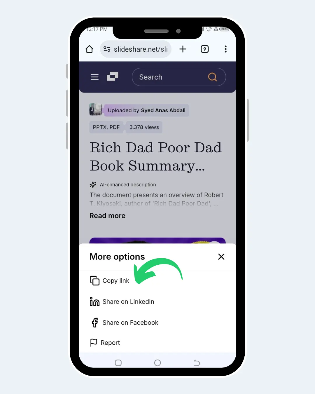 copy the link of that pdf
