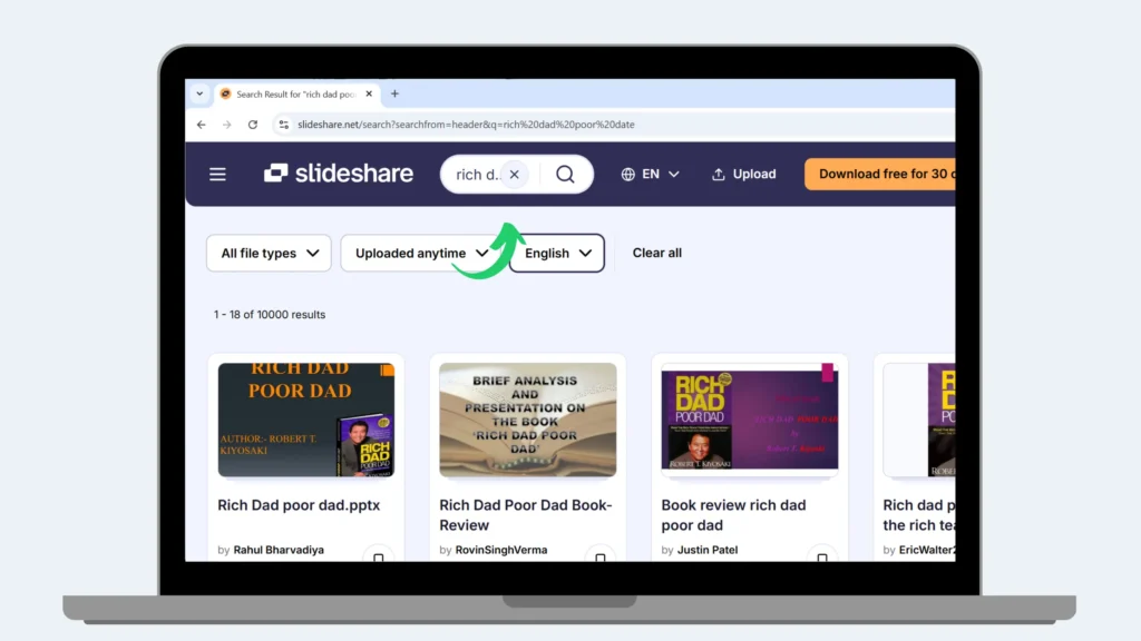 search your favourite slide